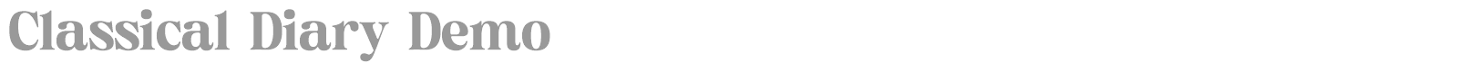 Classical Diary font preview